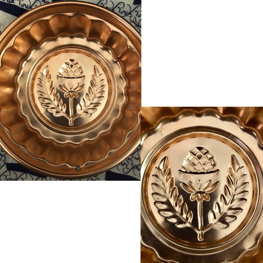 Vintage! Copper Toned Scottish Thistle (Jello/Baking) Molds Kitchen Decor 80s - Picture 2 of 8